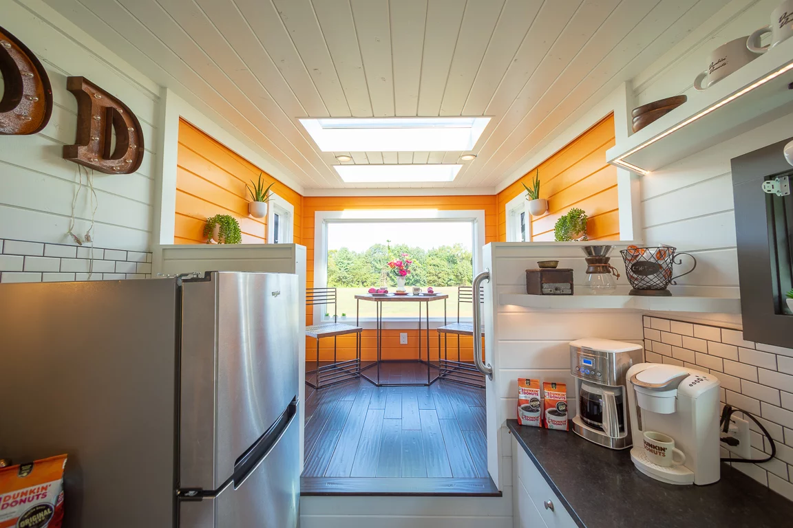 The Home That Runs on Dunkin' is topped by skylights, which help maximize natural light inside