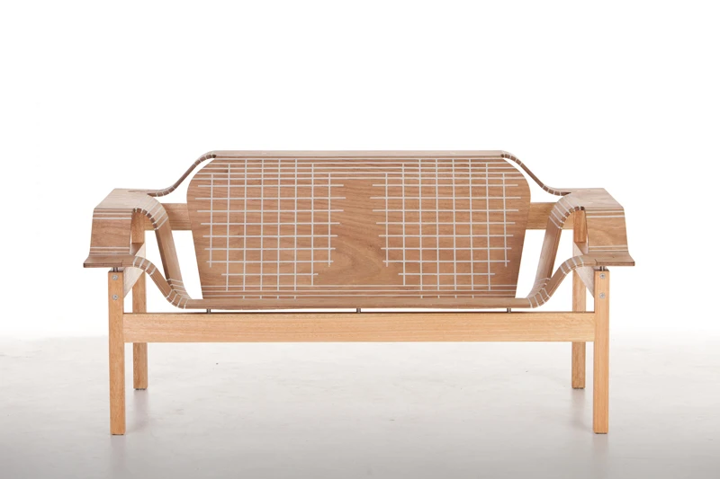 Skin is a flat pack armchair that still has curves thanks to Stratflex technology