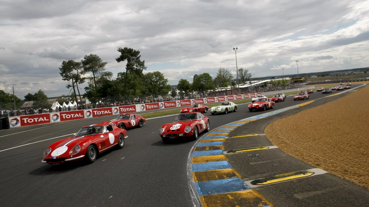A king's ransom of Ferraris (including 20 Ferrari 250s, four Californias and four GTOs) recently assembled for a rally called “Le 250 Tornano a Casa”, with the final destination being Maranello. This pic was snapped at the 2014 Le Mans Classic. Image: Ferrari
