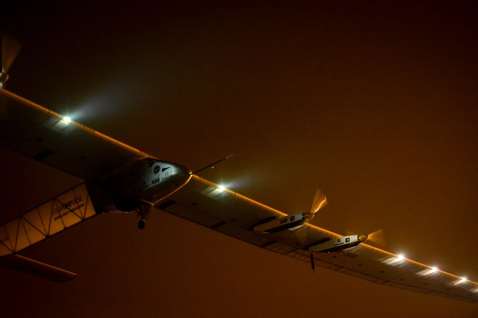 Solar Impulse 2 taking off from Nanjing, China towards Hawaii