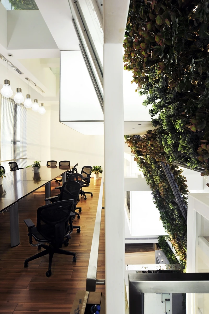 The plant pots are made from recycled materials