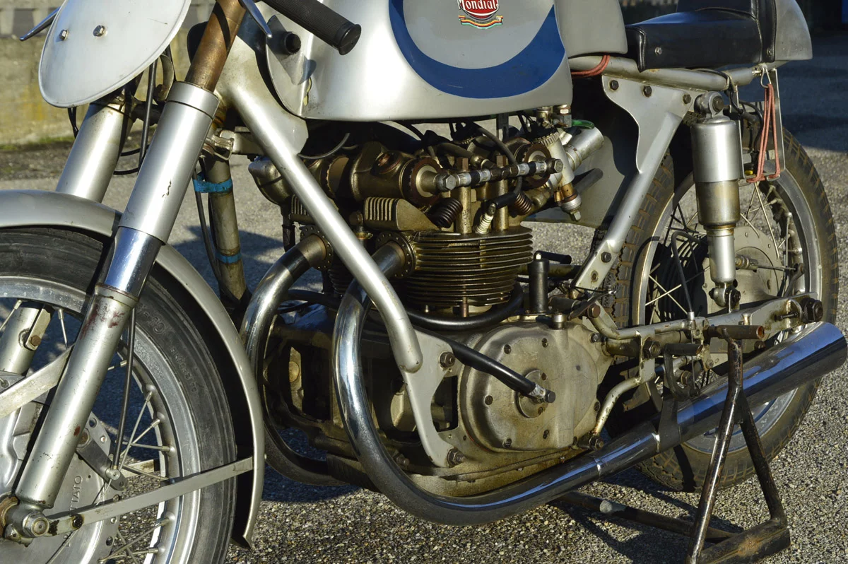 This prototype Mondial 250 GP Bicilindrica is the only one in existence. Estimated at £120,000 to £140,000 ($170,000 to $200,000).