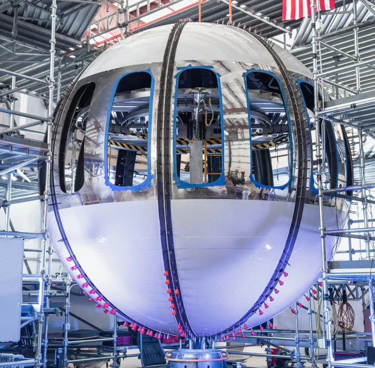 Space Perspective shows off test version of tourist-carrying space capsule