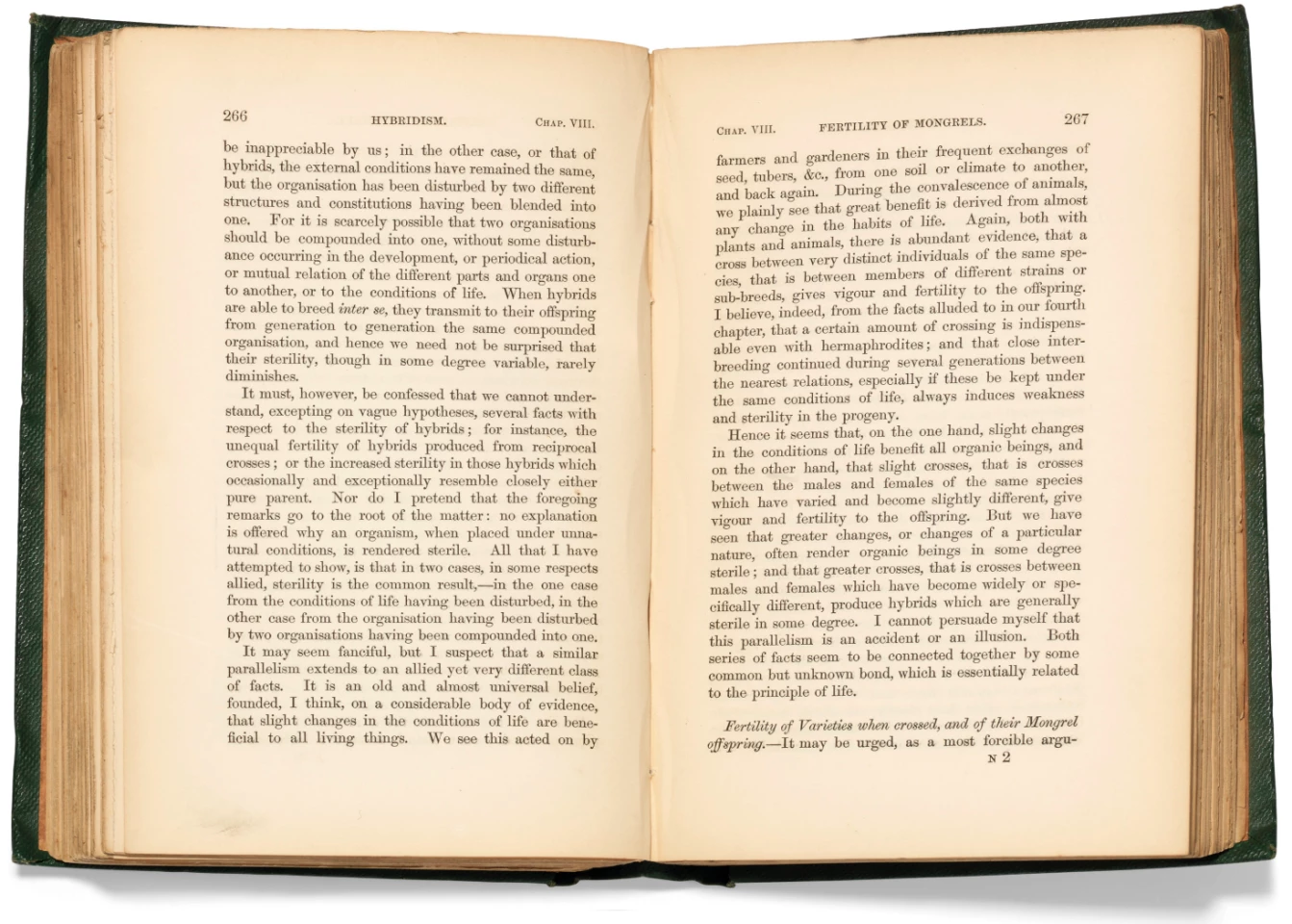 On the Origin of Species by Means of Natural Selection by Charles Darwin (1859) | Auction Description | Estimate: 177,240 to $253,200 | Auction Date: July 9, 2019