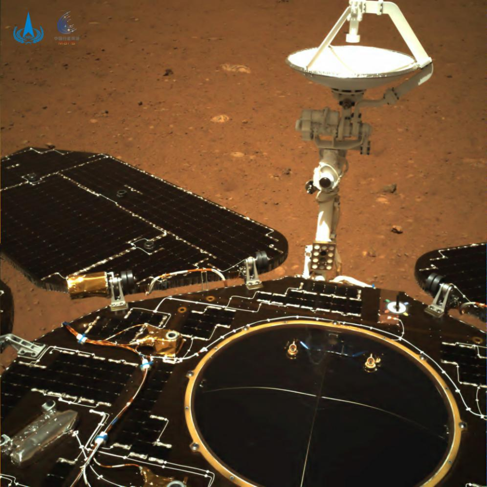 The Zhurong rover as seen from Tianwen-1