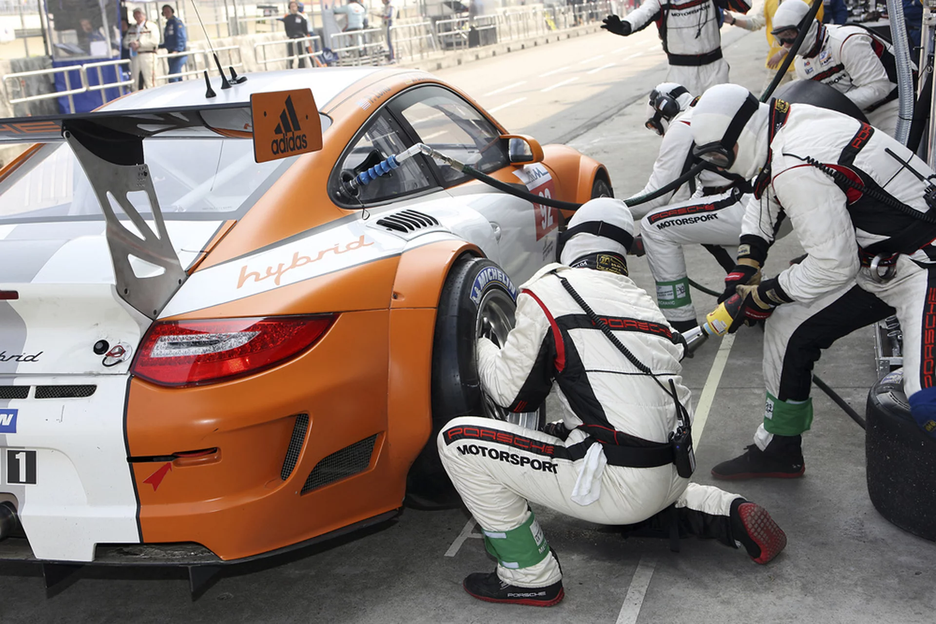 The 911 GT3 R Hybrid in Zuhai last week.