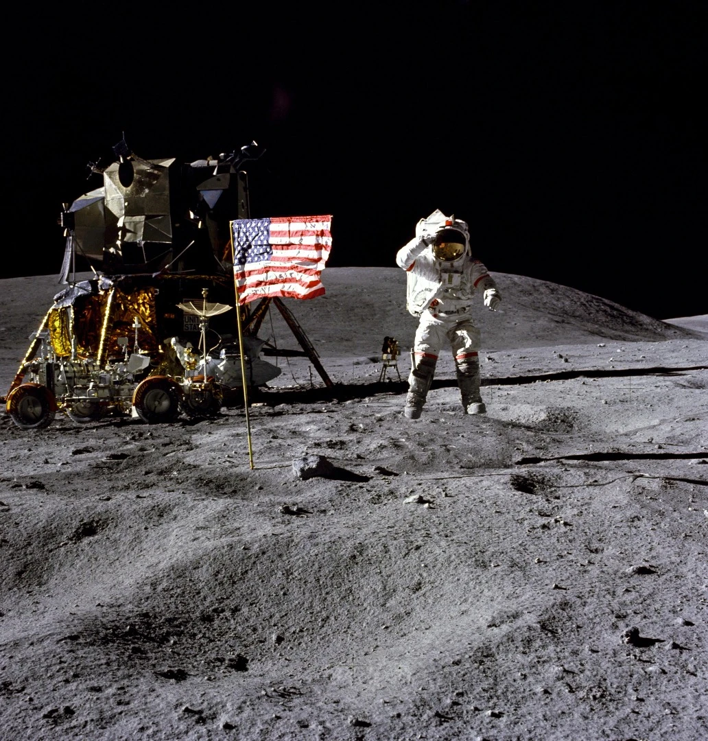John Young on the Moon during Apollo 16