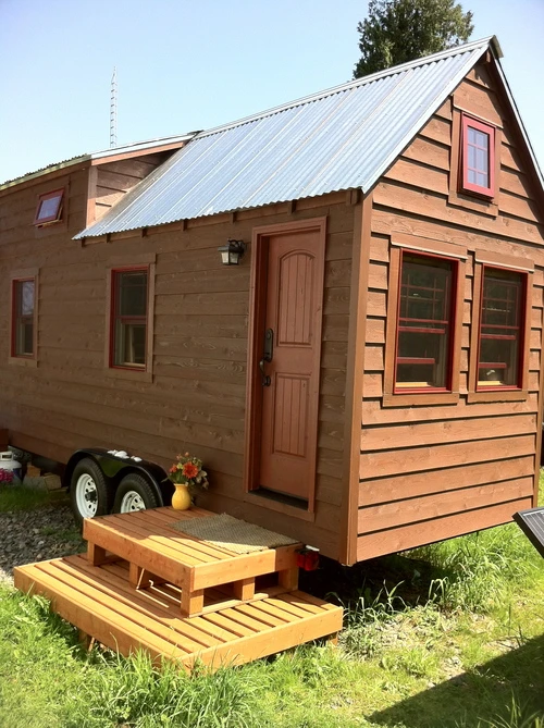 Christopher's wife Malissa, convinced him to build what would later become their perfect micro home (Photo: Christopher Tack)