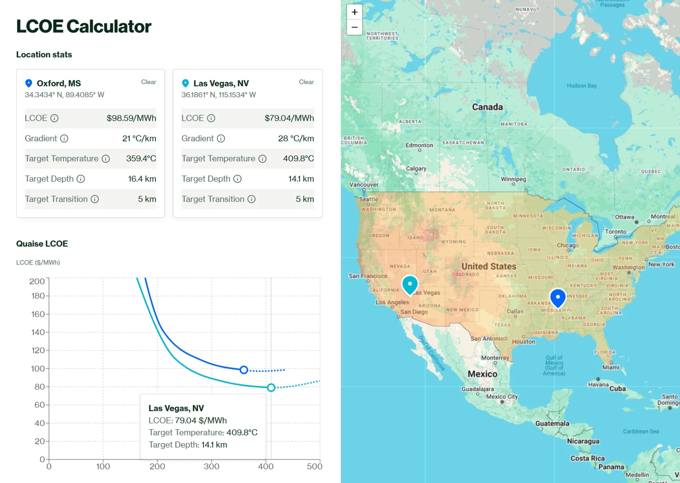 The LCoE calculator by Quaise can give you a pretty good idea of how much it'll cost per megawatt of electricity