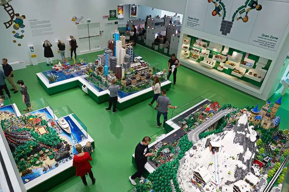 The top of the Lego House is given over to the Masterpiece Gallery, a curated collection of Lego fans' best creations