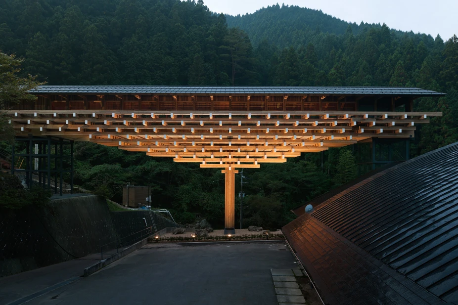 Yusuhara Wooden Bridge Museum, by Kengo Kuma & Associates
