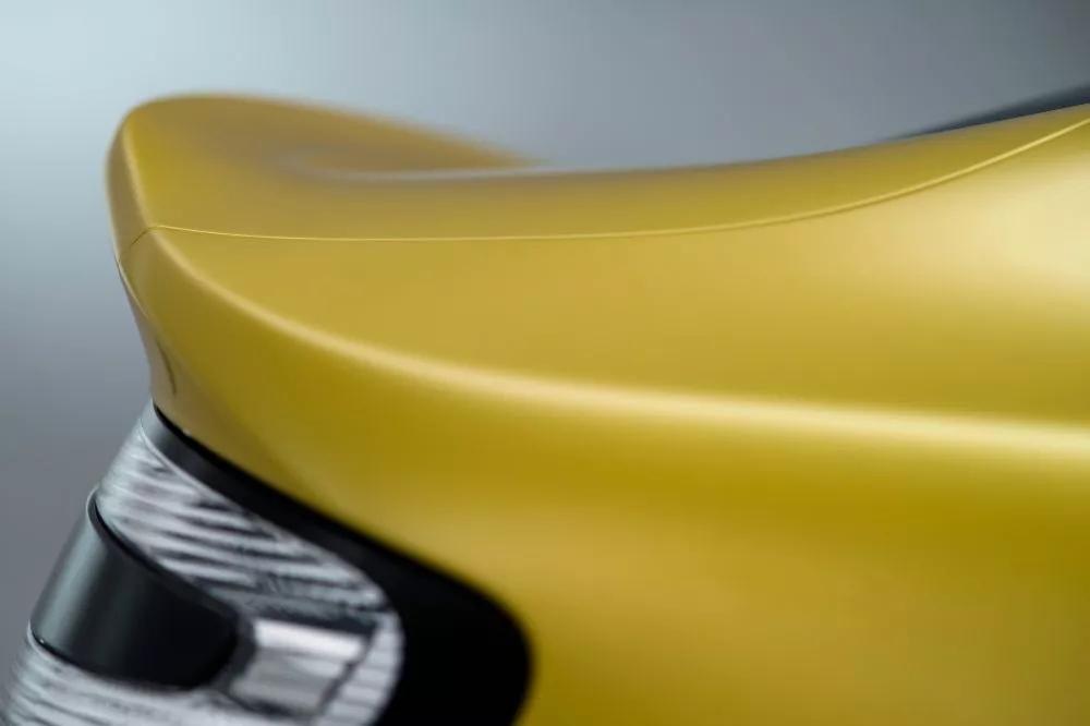 Integrated spoiler not only finishes the back off nicely but provides much needed downforce when required
