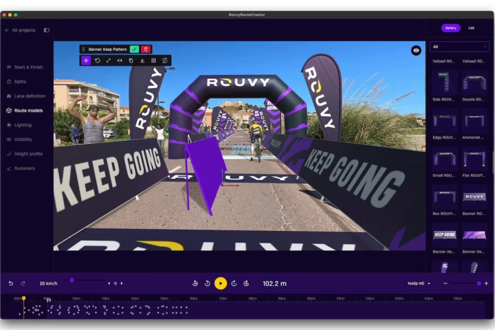 Rouvy Route Creator converts users' 2D ride videos into 3D interactive cycling environments