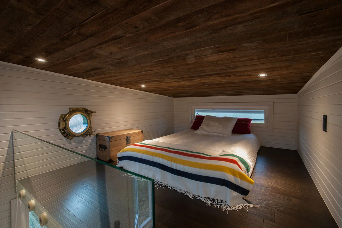 The Greenmoxie Tiny House has one bedroom