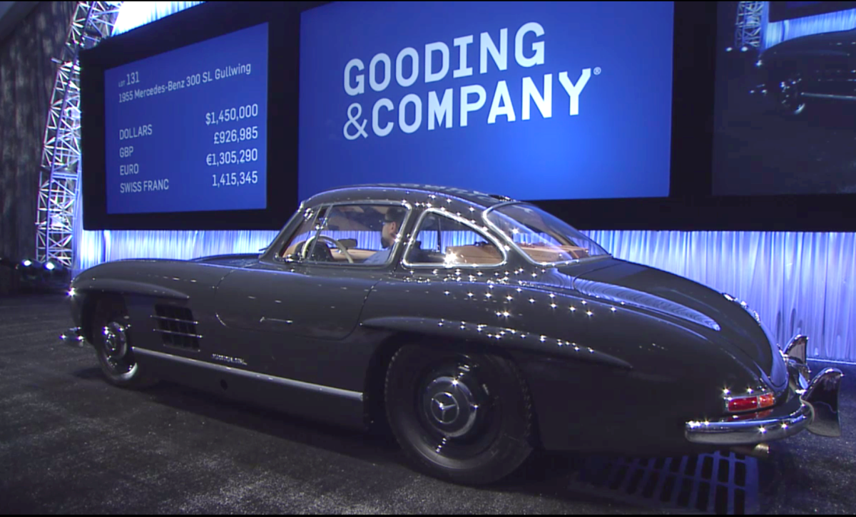 This 1955 Mercedes-Benz 300 SL Gullwing sold for $1,595,000