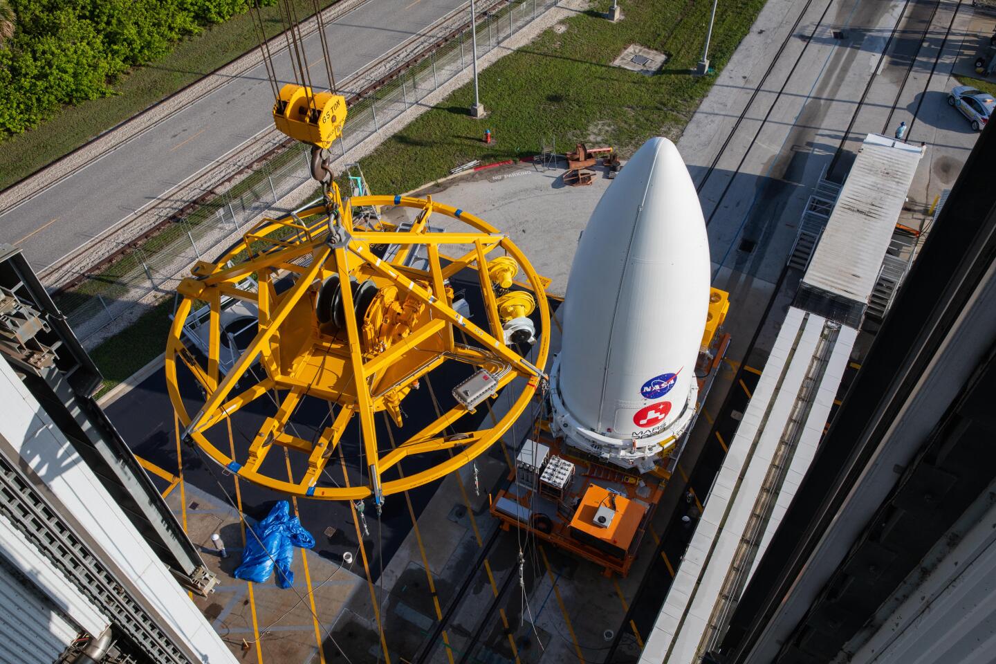 Nosecone awaiting hoisting