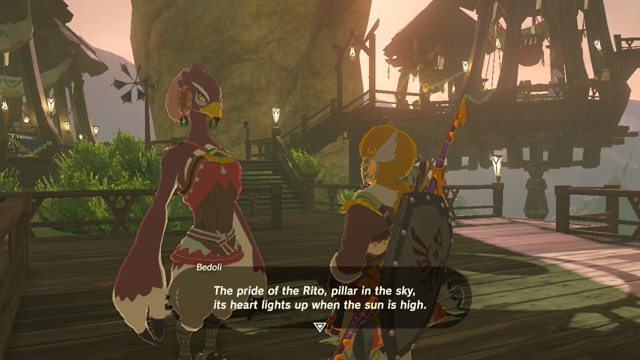 Find Bedoli in Rito Village to start the shrine quest