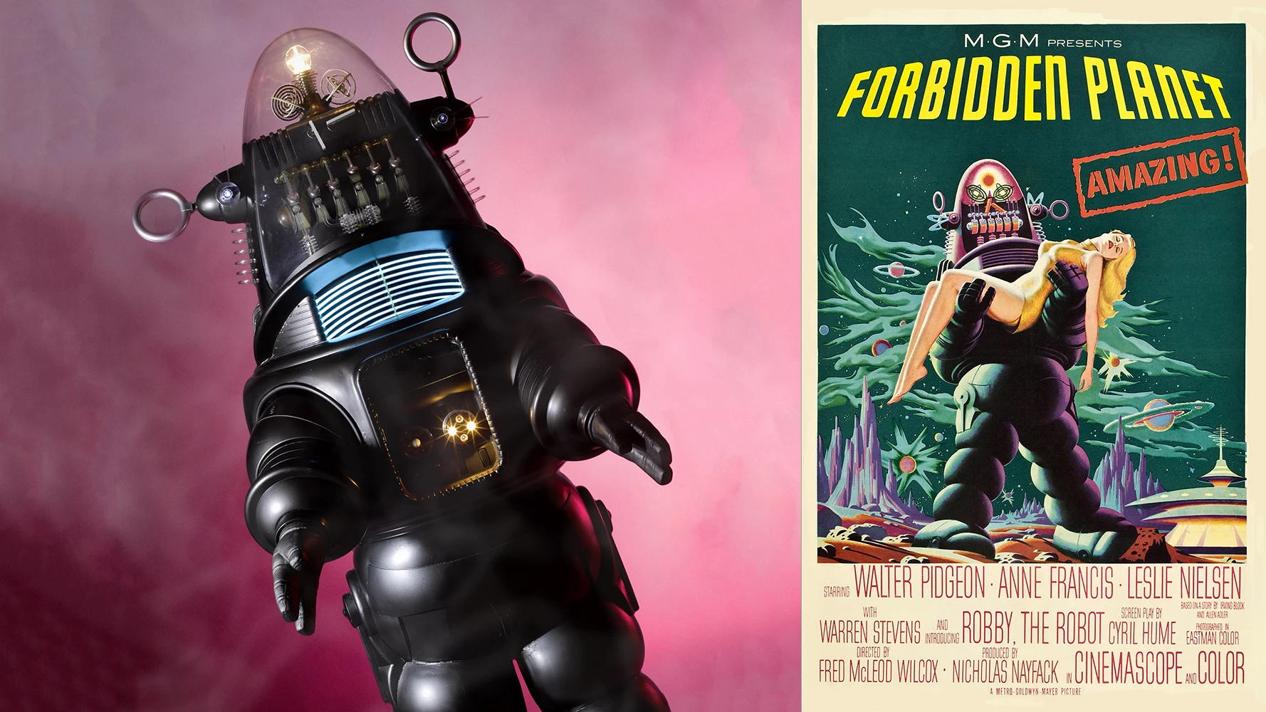 Robby the Robot first appeared in the 1956 movie Forbidden Planet, but his film and TV appearances number more than 30