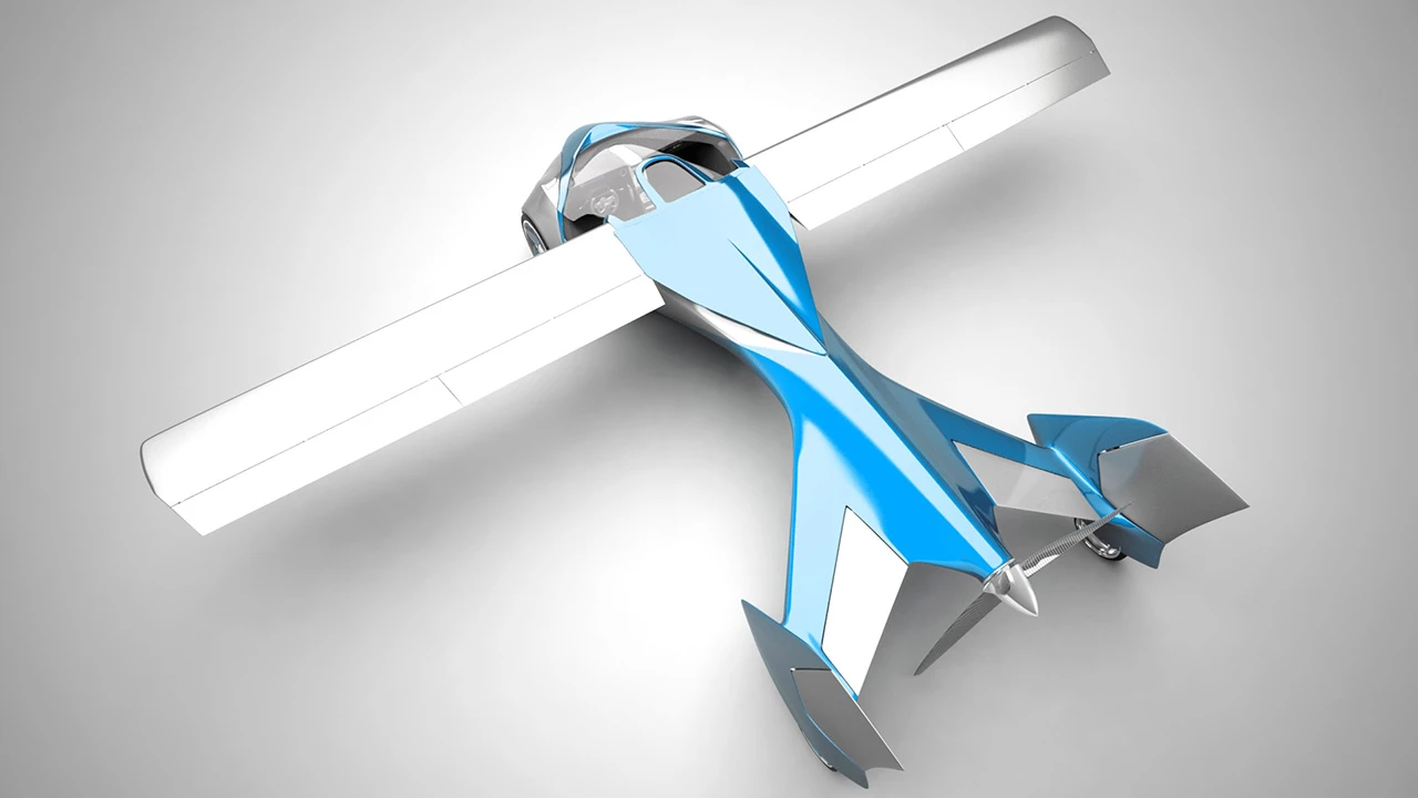 Another view of the Aeromobil flying car. The large silver surfaces on the tail are the elevators, that tilt the aircraft up and down (Photo: Aeromobil)