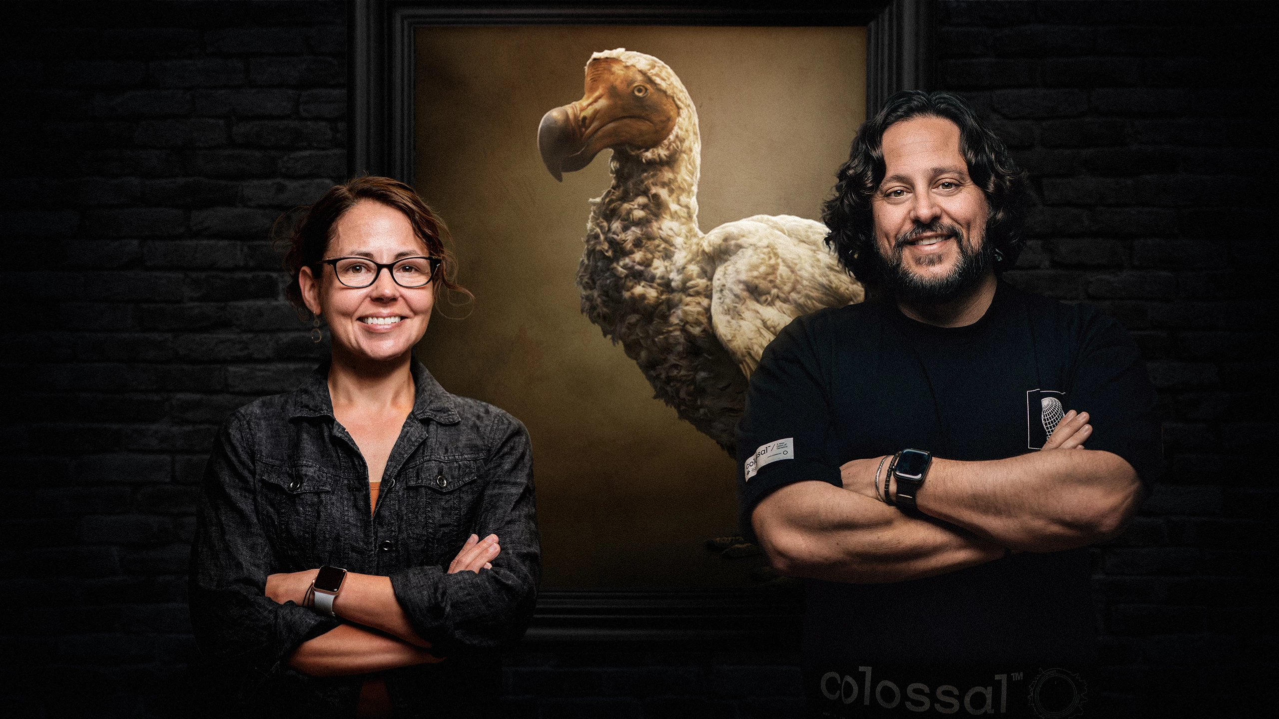 Beth Shapiro, lead paleogeneticist on Colossal's dodo de-extinction project, and Ben Lamm, CEO of Colossal, with the newest target