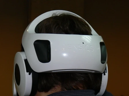 SmartGoggles - rear view of a prototype (Photo: Sensics)
