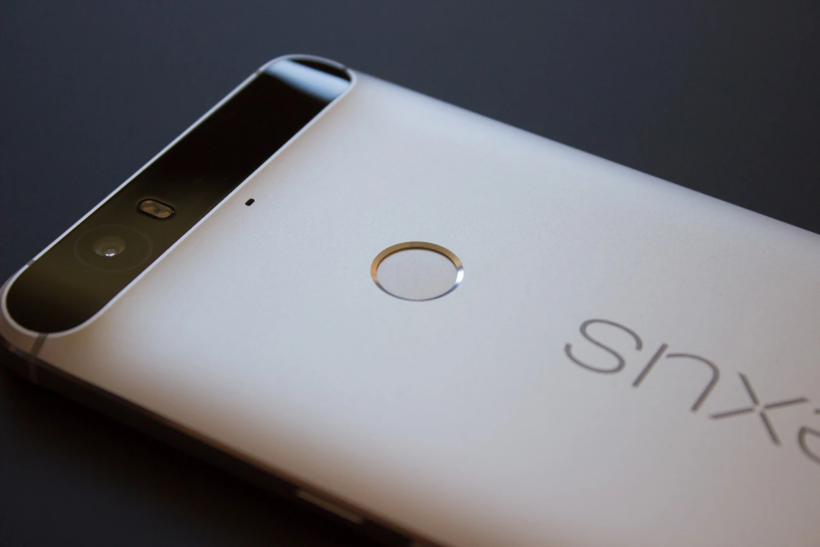 The back-facing fingerprint sensor on the Nexus 6P