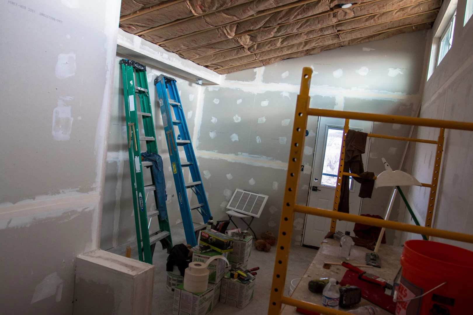 Chris gave me a sneek peek into the 300sq ft tiny home addition that he's building. The entire addition is designed to be the master bedroom. Chris and his wife have 3 kids, so they wanted more privacy for everyone.