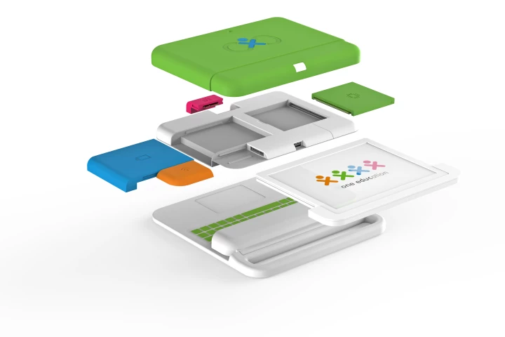 The modular XO-infinity 2-in-1 hybrid laptop/tablet system from One Education