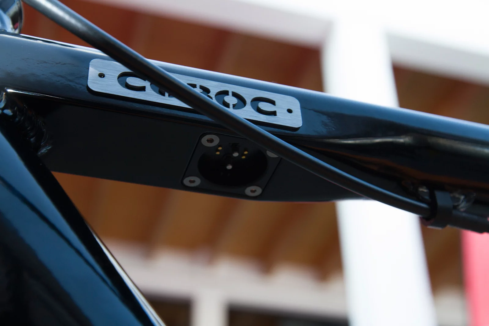The Coboc eCycle is charged via a magnetic plug on the underside of the top tube