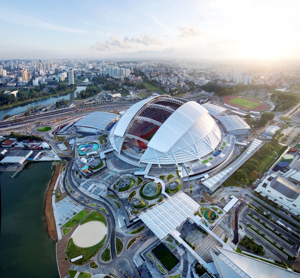 The stadium sports a huge retractable roof (Photo: DP Architects)