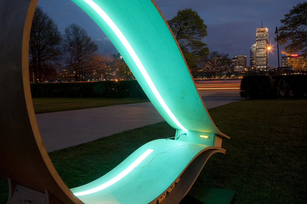 A lighting strip allows the party to go on, even when the sun goes down