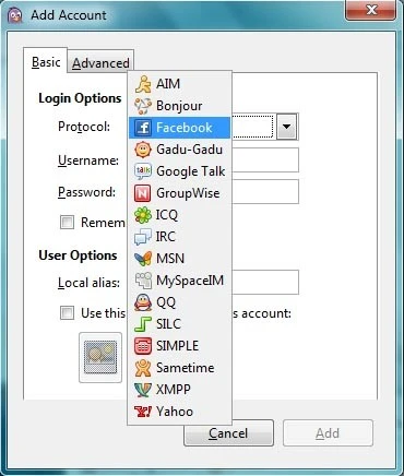 Pidgin is a simple, stripped back instant messaging client