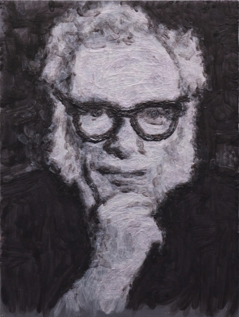 This portrait of author Isaac Asimov was created by the e-David system at the University of Konstanz and took 12,000 brush strokes to complete
