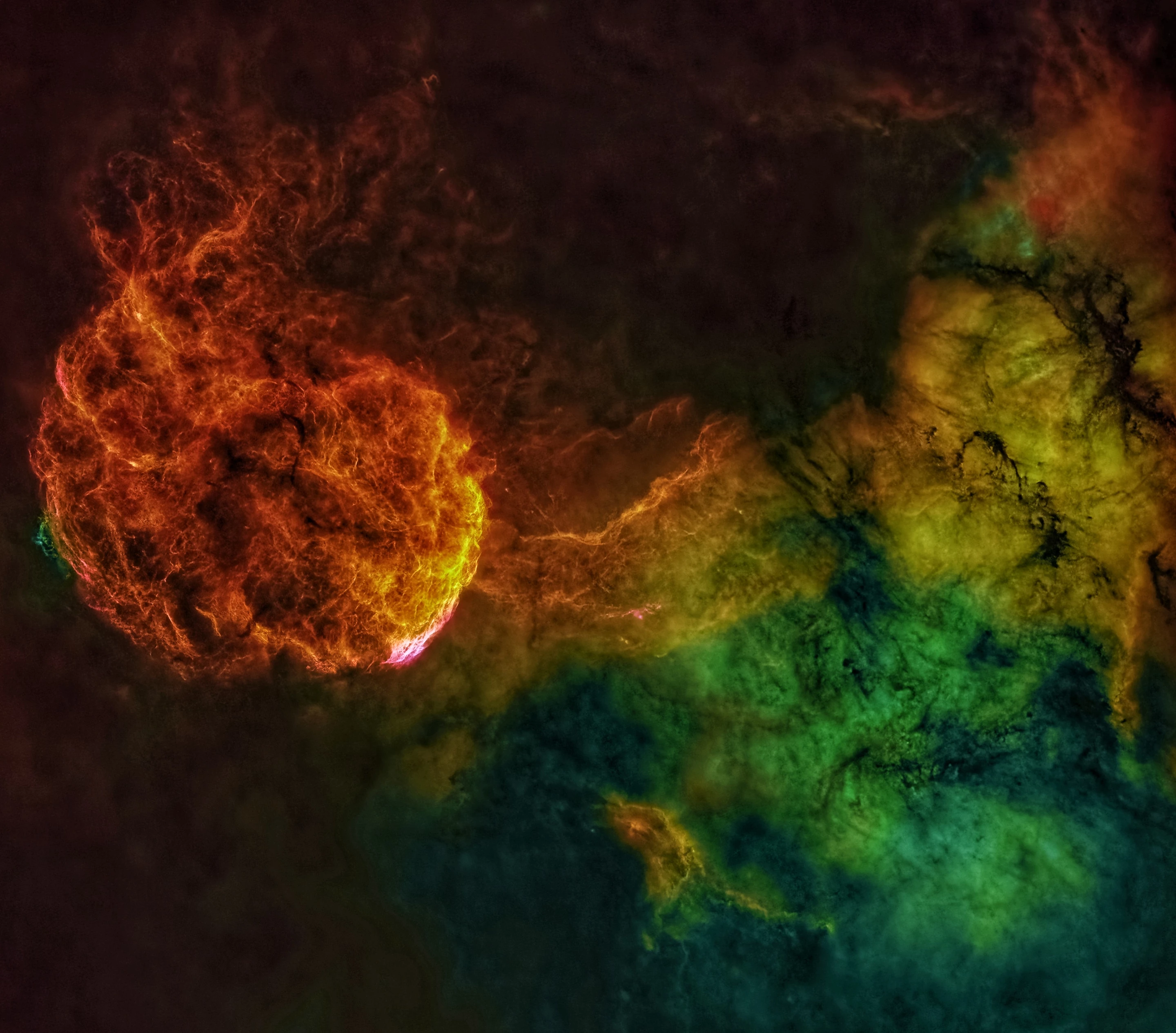 Jellyfish Nebula by Peter Larkin, taken in Vaud, Switzerland. Shortlisted in the Stars & Nebulae category