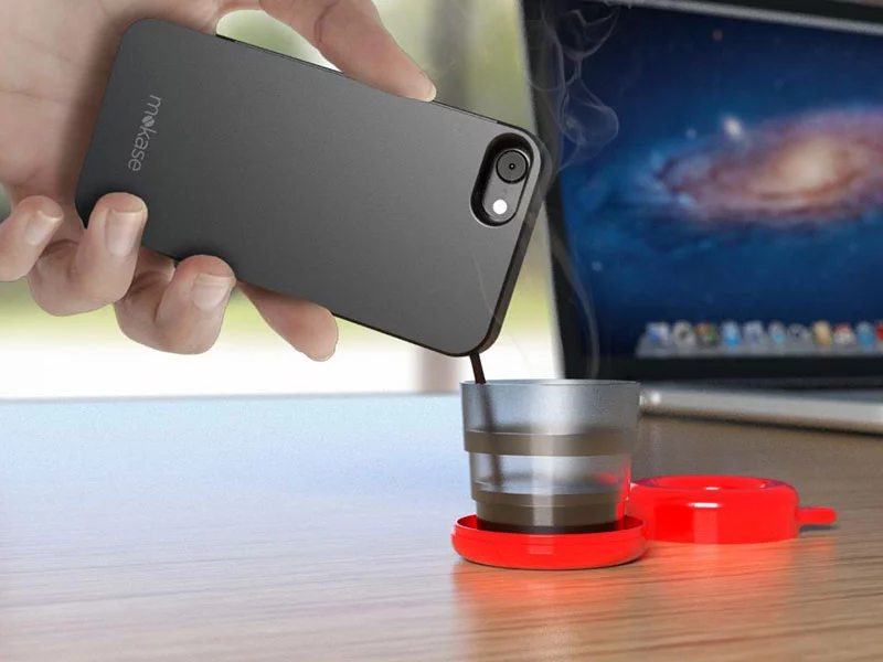 The Mokase is a phone case that can make coffee
