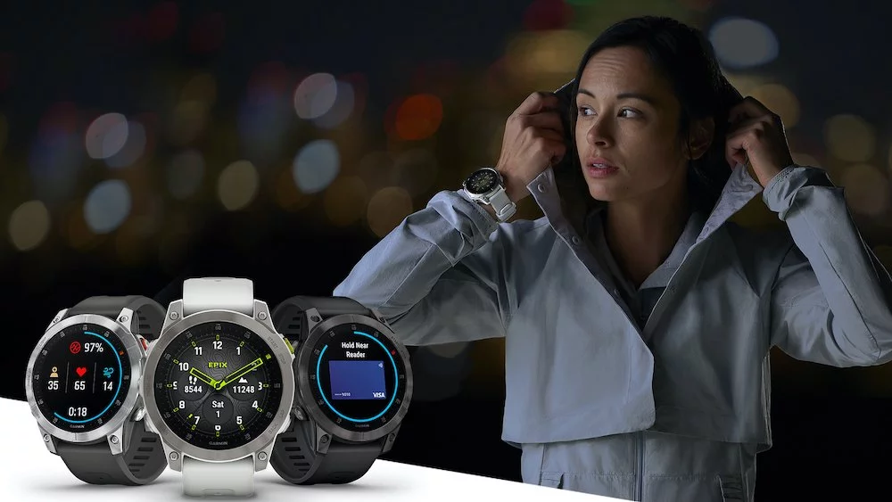 The epix premium smartwatch features a bright AMOLED touchscreen display and offers up to 16 days of battery life per charge