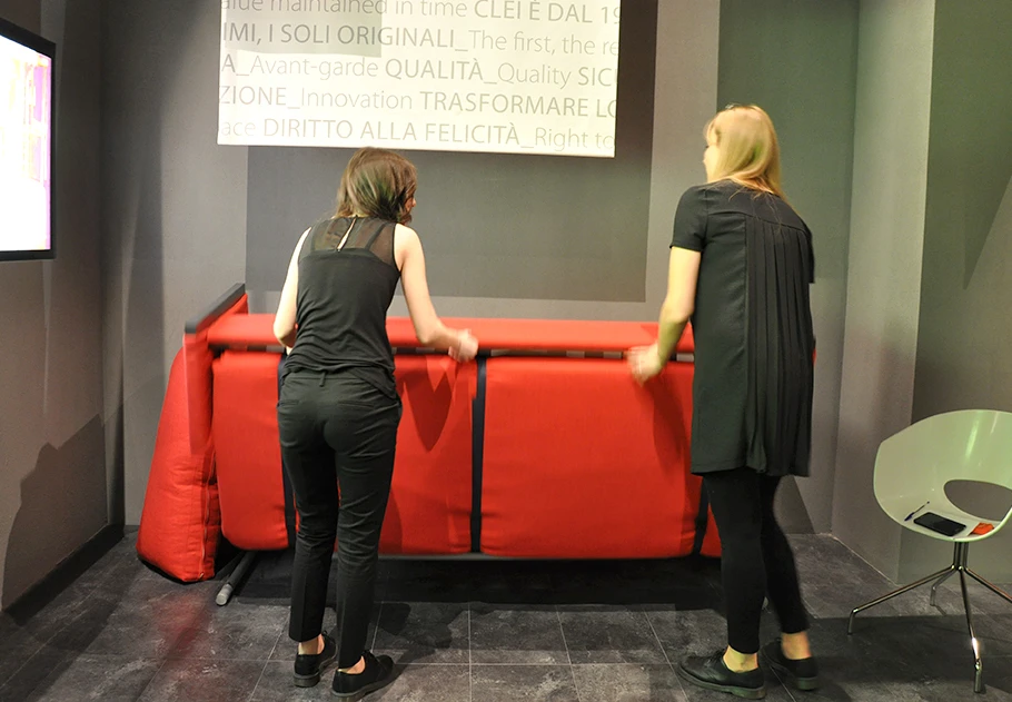The cushion section folds out