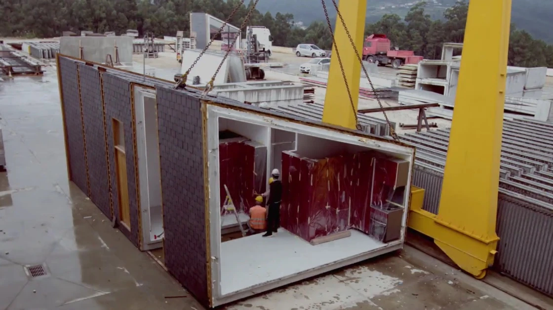 Each module measures 2.35 meters by 5.90 meters