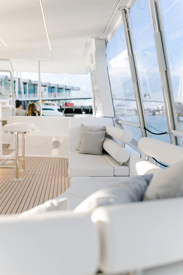The SoelCat 12 can be customized to include different seating arrangements like simple benches or classier lounges for high-end resorts