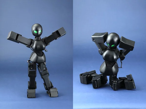 The original OriHime, developed in 2009, had a fully articulated body powered by 24 servo motors