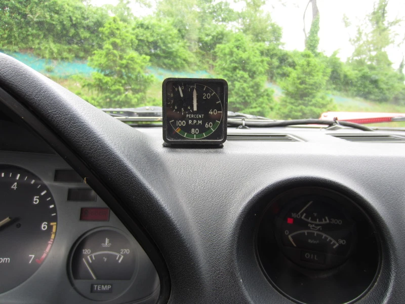 The dash of Seth Kettleman's turboshaft-powered, jet fuel-burning 1983 Datsun 280ZX