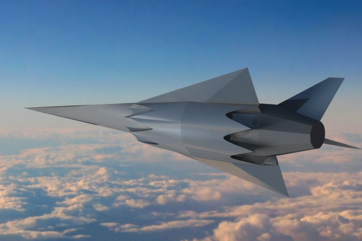 The underside of the second-stage Spartan vehicle under development is equipped with quad 3D scramjets