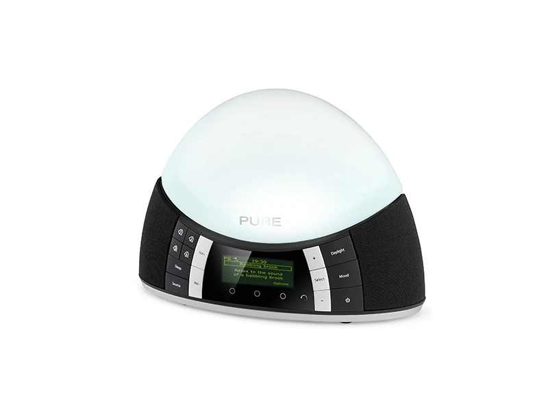 The unit's dome is touch-sensitive for on/off and dimmer control