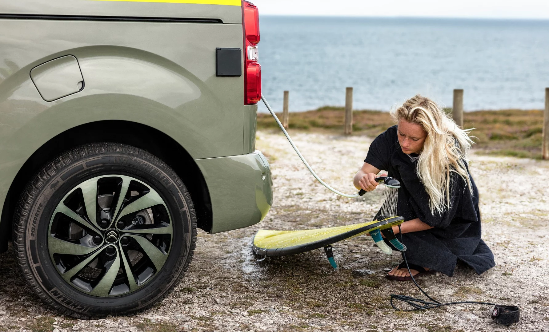 Professional surfer Ellie Turner trying out the Rip Curl Concept.