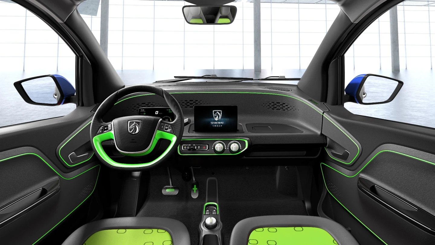 The B100 has a seven-inch central touchscreen
