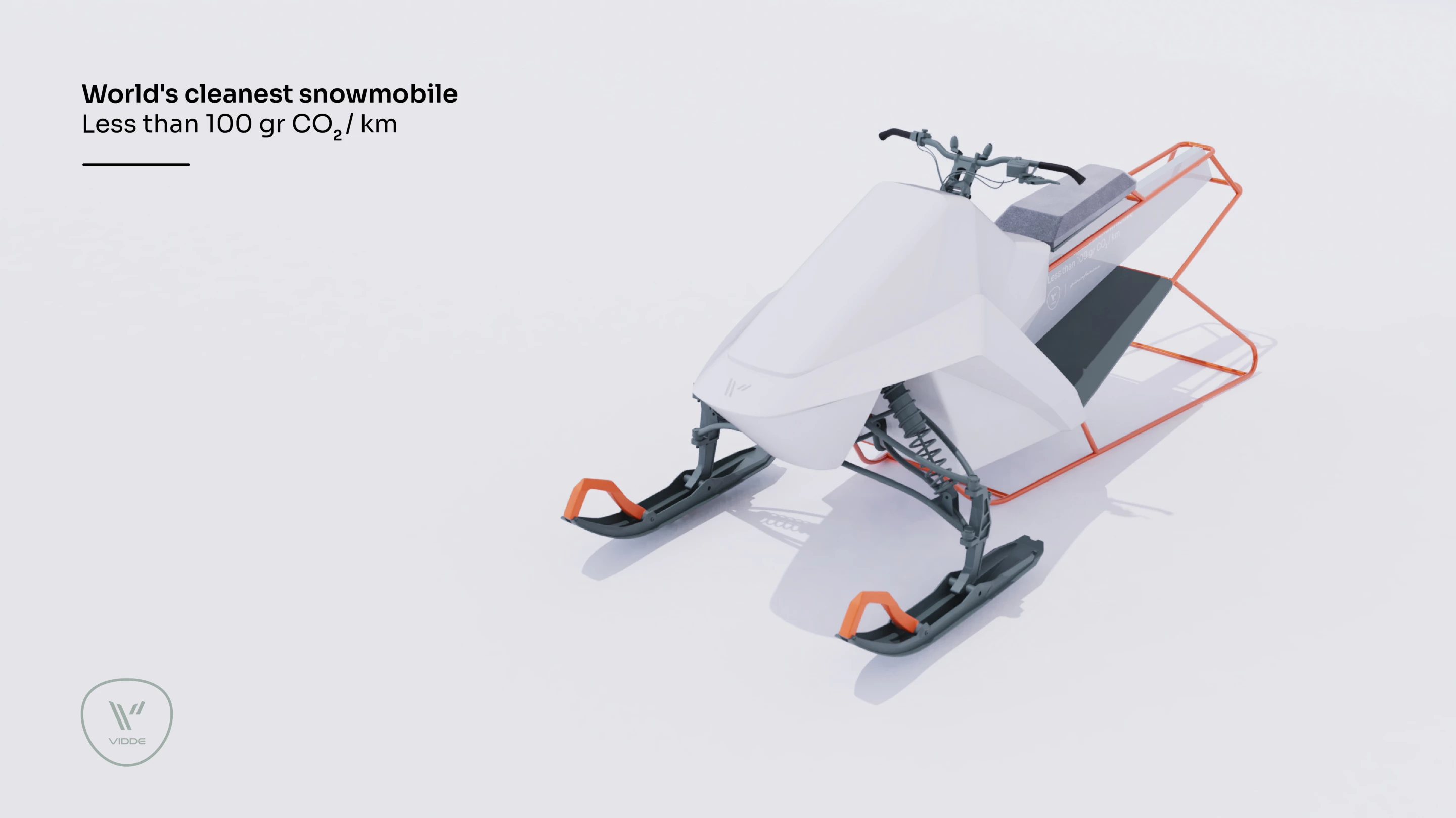 With its circular approach, Vidde aims to make the Alfa the world's cleanest snowmobile with lifecycle CO2 emissions under 100 g/km