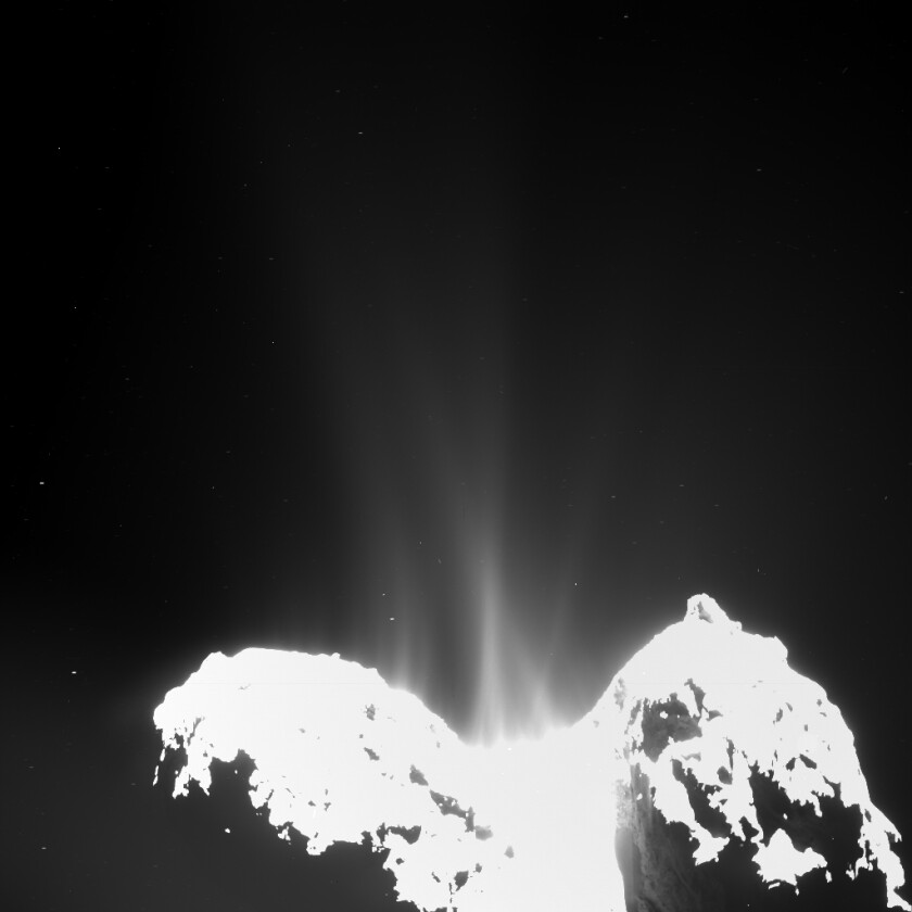 Chemicals outgassing from comet 67P/Churyumov–Gerasimenko