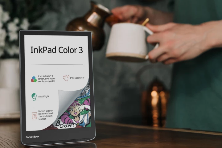 PocketBook has treated its 7.8-inch color e-reader to a Kaleido 3 E Ink display and IPX8 water resistance