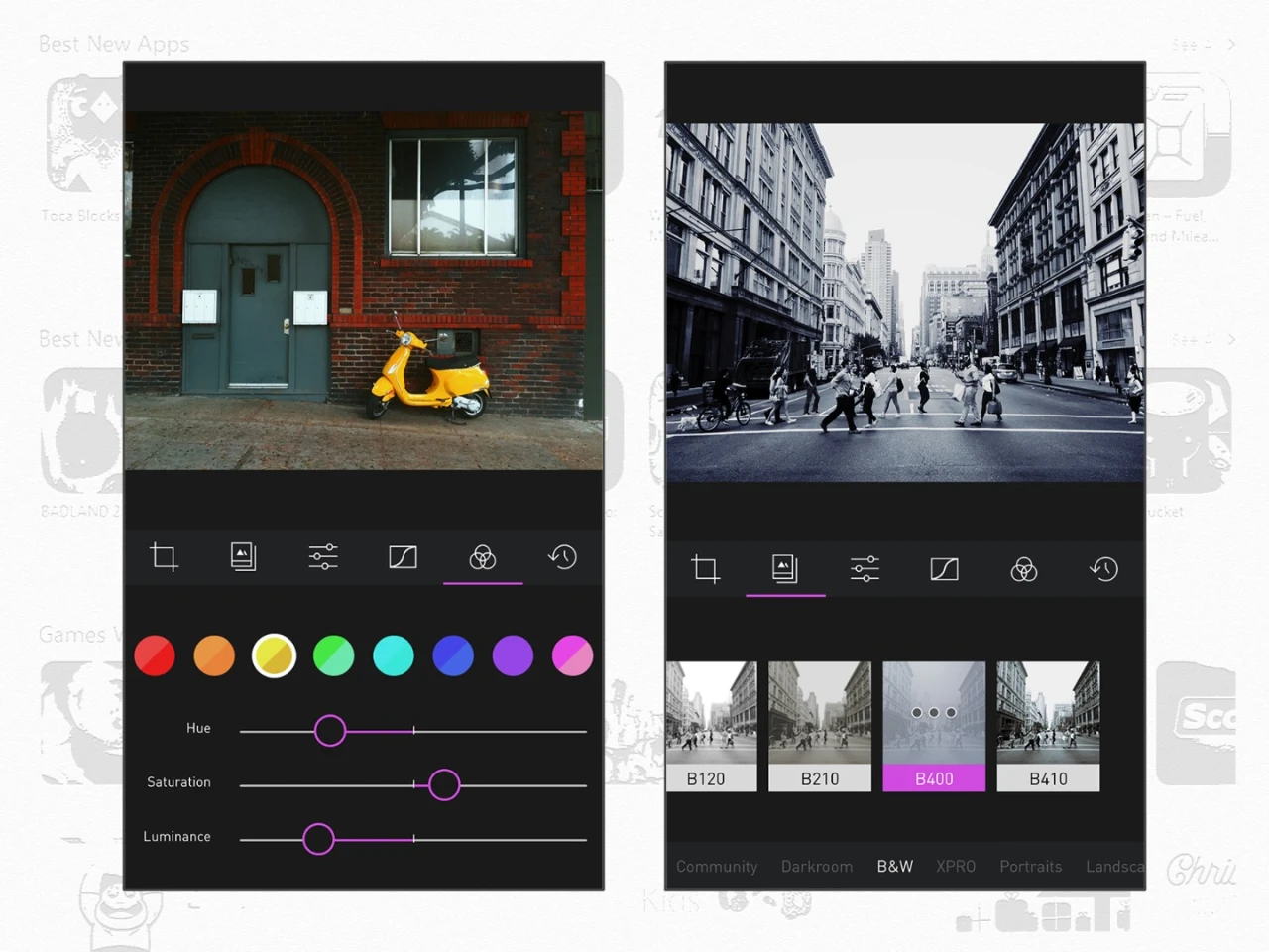 Darkroom is packed with image editing features