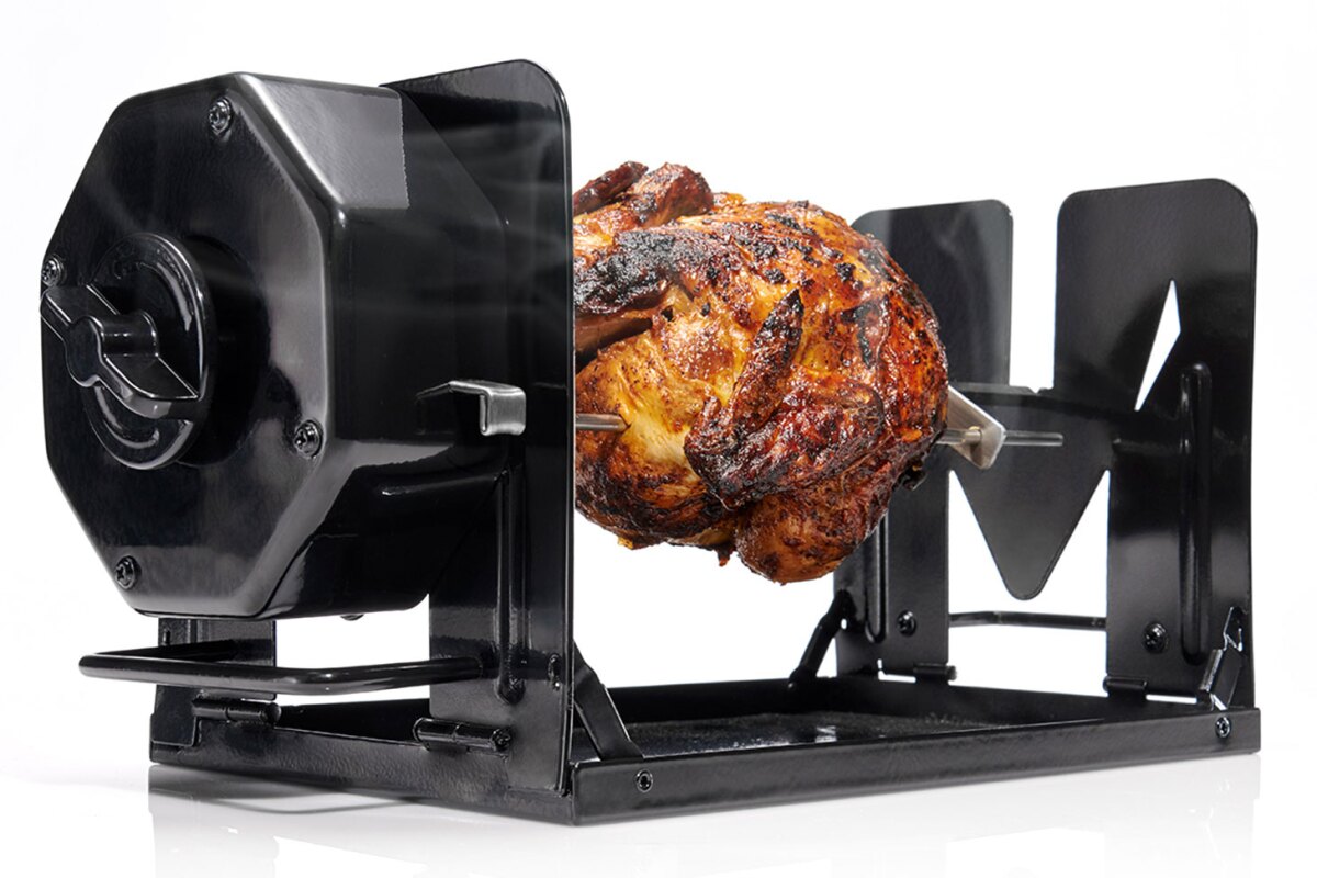 Turn out mouthwatering meals with this selfrotating rotisserie